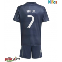 Camiseta Real Madrid Vinicius Junior #7 Visitante Equipación para niños 2025-26 manga corta (+ pantalones cortos)